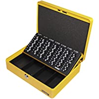 Los mejores  - HMF 10015-17 Caja de caudales- bandeja para contar monedas 30 x 24 x 9 cm- amarillo